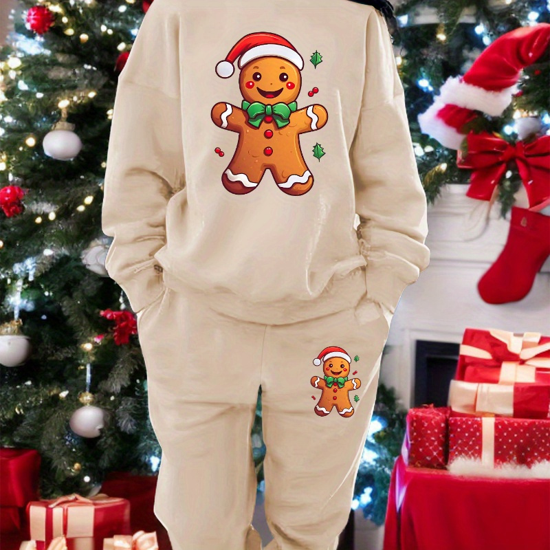 

's Christmas Sweatshirt Set, Printed Pullover Matching Pants, , , ,