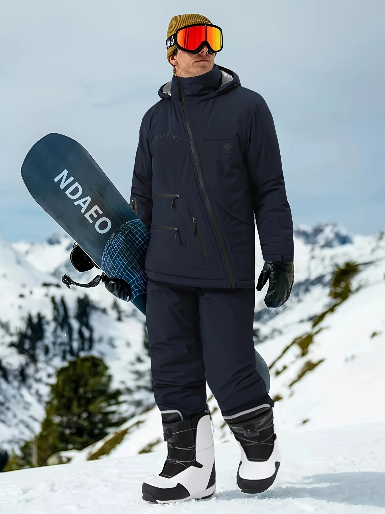 conjunto de de inverno masculino jaqueta com Temu Portugal