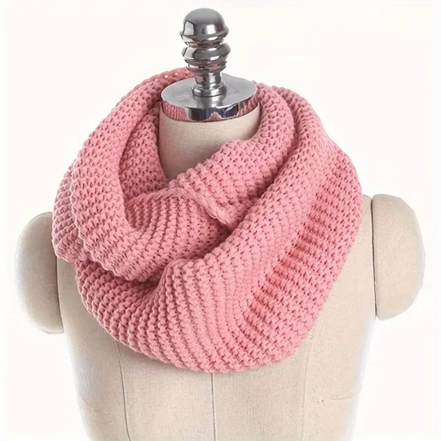 Cozy Double-layered Knit Neck Warmer Scarf - Soft, Warm, And Stylish Winter Accessory For Men And Women - Perfect For Outdoor Activities, Daily Wear, And Gift Ideas