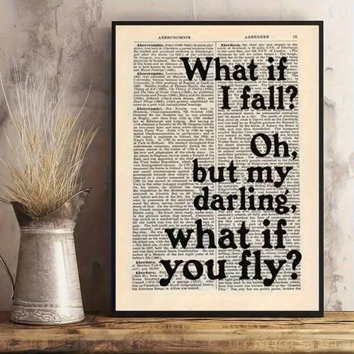 inspirational canvas wall art poster i fall quote universal holiday decor canvas hanging ornament no electricity needed ideal for home dorm and living room decor