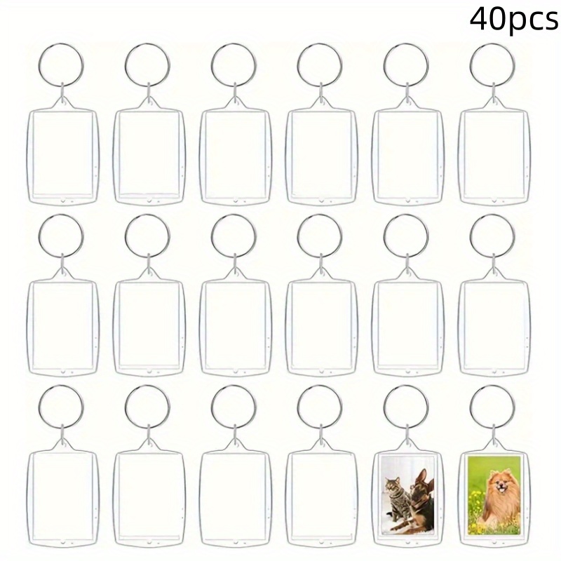 

40pcs Funky Style Acrylic Photo Album Keychains, Non-woven Material, Ideal For Christmas Gifts