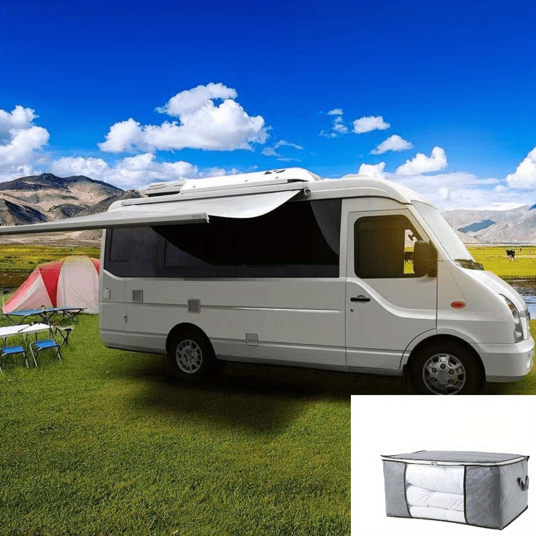 90L Extra Large Foldable Storage Bins with Durable Handles & Zippers - Perfect for RV Bedding, Comforters, Blankets & Clothes