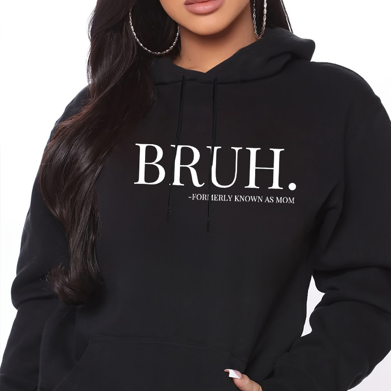 

1pc Women's ". - As Mom" Lettering, Polyester, Knitted , Drawstring , ,