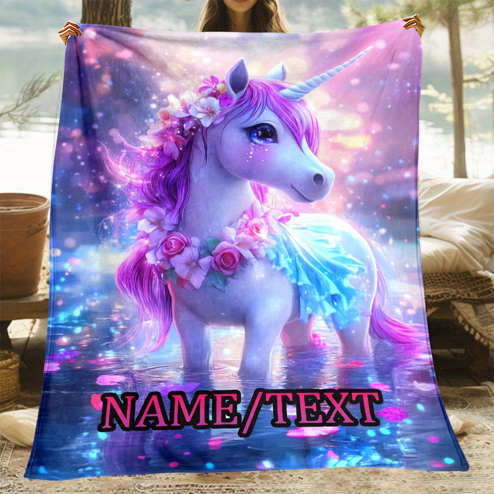 

Personalized Unicorn Blanket - , For , Bed, & - , For &