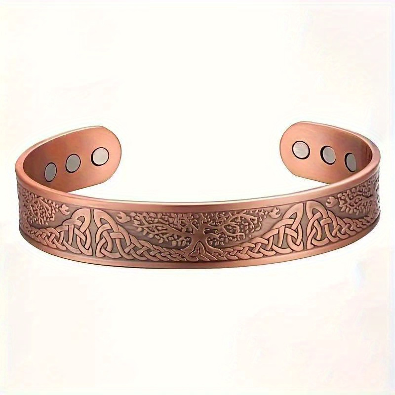 

1pc 99.99% Copper Men Bracelet, Of The 18 Magnets, Size