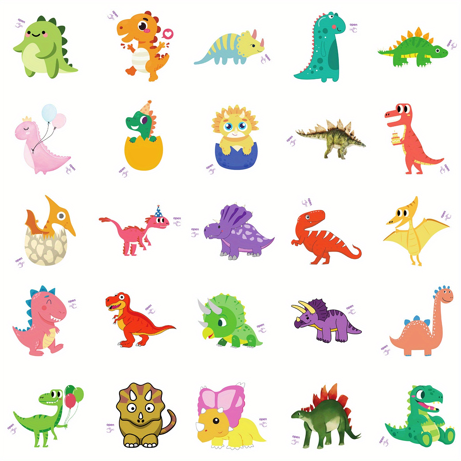 50 Skelett-Dinosaurier Aufkleber – Kawaii Graffiti Sticker, Wasserfest, Rückstandsfrei Entfernbar – Für Laptop, Skateboard, Helm & Mehr