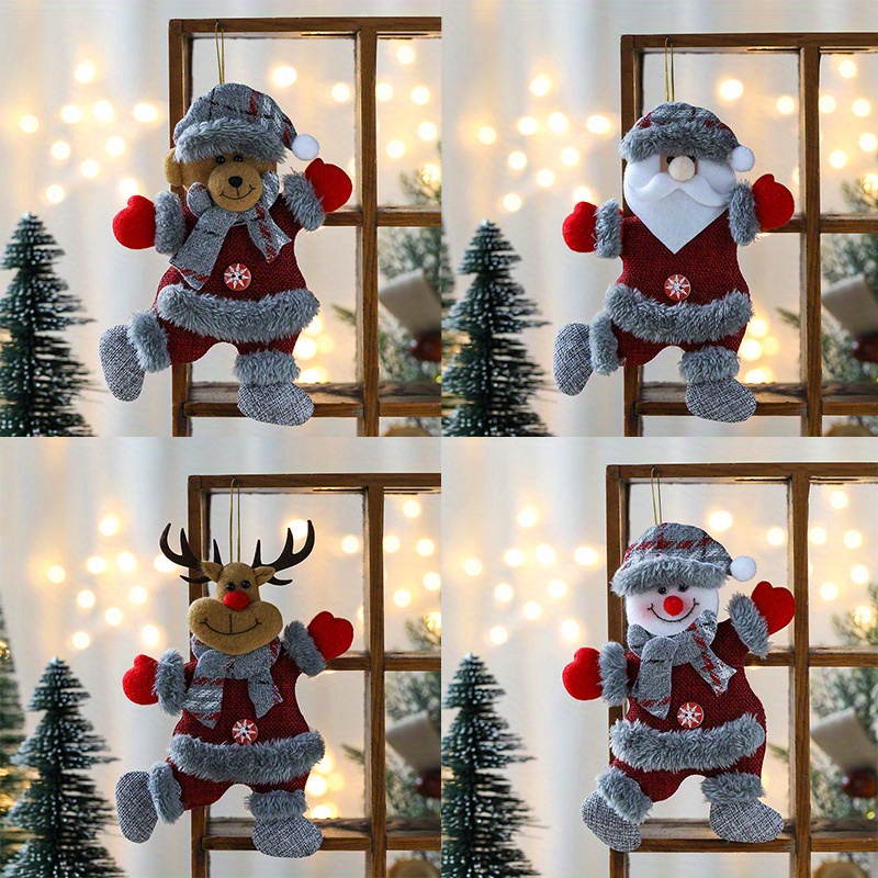 

1pc, Vertical Hong - New Christmas Elk Doll Hanging Leg Decoration Window Christmas Tree Ornaments Decorative Ornaments