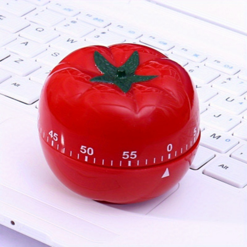 1pc cute tomato kitchen timer audible countdown cooking tool with precise scale food grade plastic   ideal for cooking pridola details 1