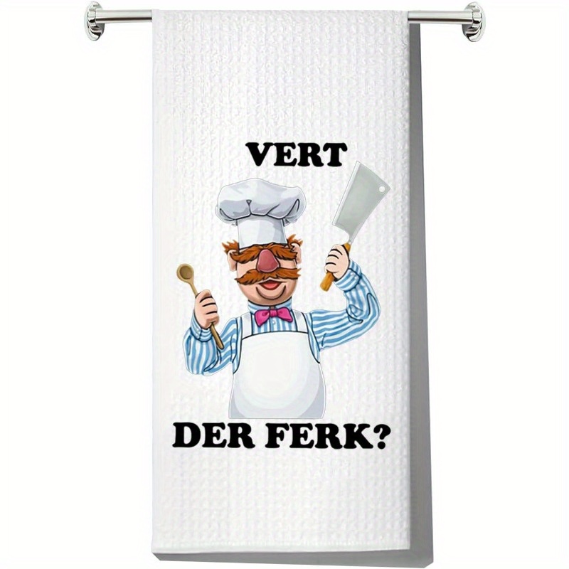 

Polyester Kitchen Towel - 18x26 Inch, Cartoon Swedish , Dishwashing & Housewarming Gifts, Best For Christmas