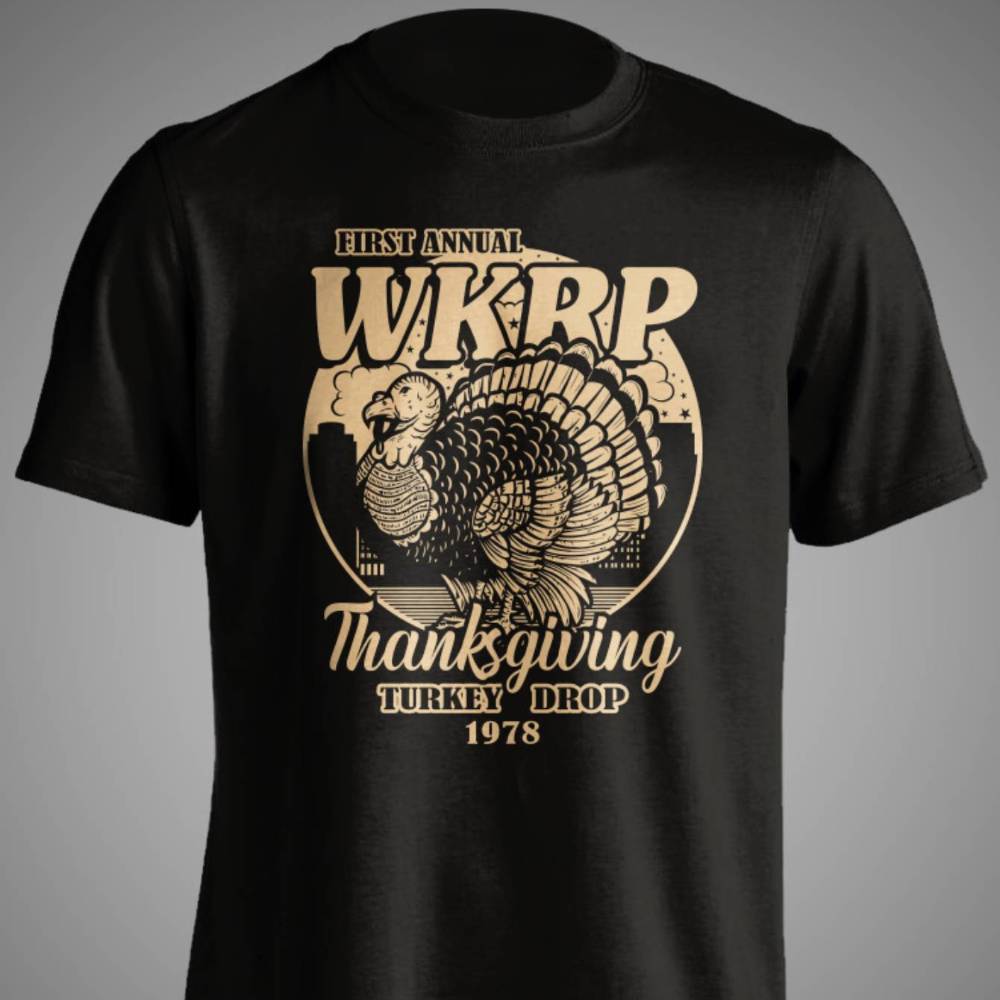 

Thanksgiving Day Turkey Drop Vintage Retro Funny Gift T-shirt