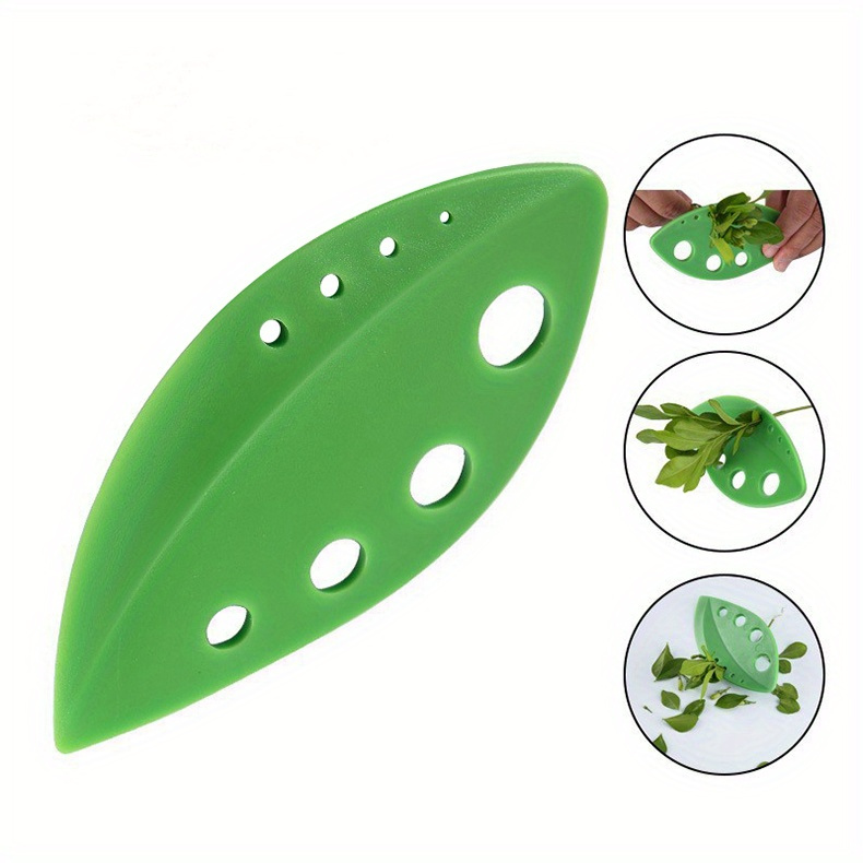 2 pack leaf stripper set kitchen vegetable leaf peeler     greens thyme basil rosemary plastic leaf   tool food contact safe essential kitchen gadget for college dorm prep supplies details 0