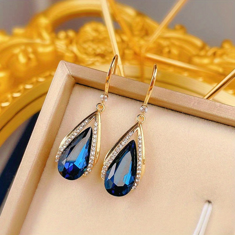 

1 Pair Classic Teardrop Earrings, Alloy Post, Fashion Jewelry For & , Gift For