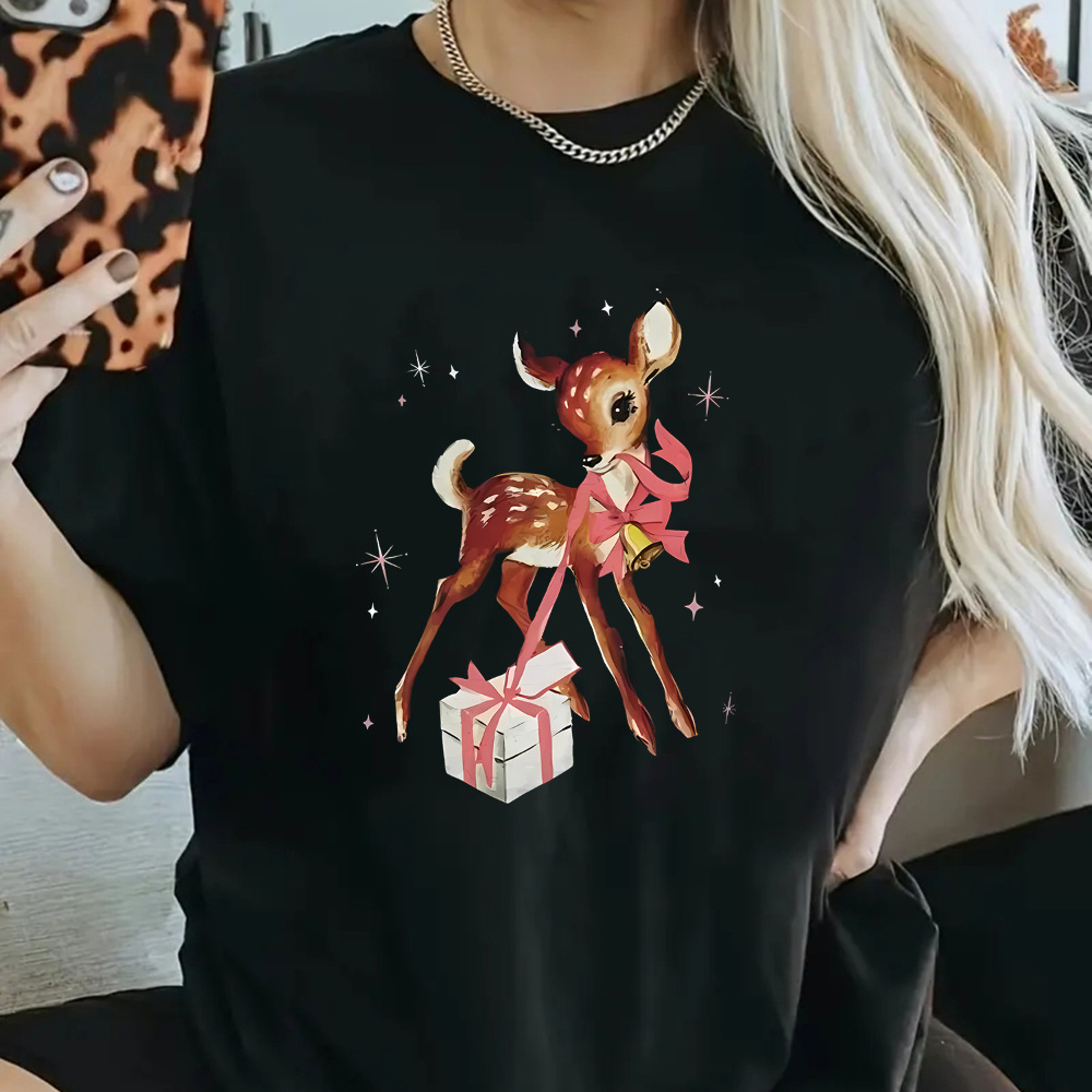 

Women's Christmas Tee - , Stretchy Polyester , - For Summer &