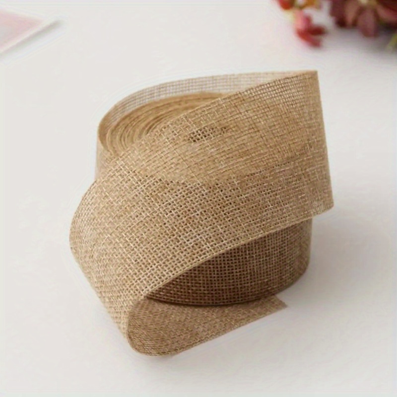 

10m/roll Jute Burlap Ribbon - Rustic Beige Fabric For Diy Crafts, Wedding Decor, Gift Wrapping & Party Supplies, Rustic Event Decor | Versatile Craft Material | Texture, Ribbon For Crafts