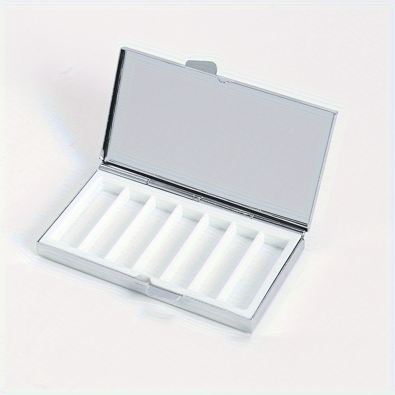 Happy Puppy Pattern Rectangular Pill Box 7 Compartment Portable Pill Box