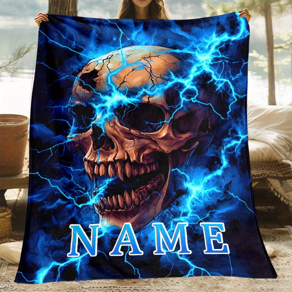 

Customizable Fleece Blanket - Polyester For Bed, Sofa, - No Needed, Featherless - For , - 1pc