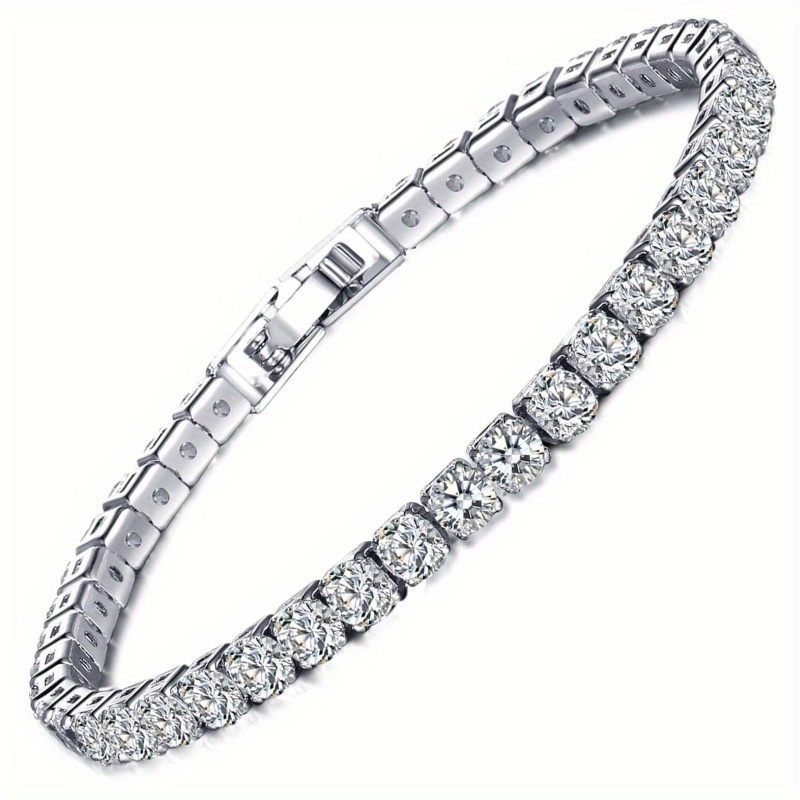 TEMU A Bracelet Made Of 925 Sterling Silver With Shimmering Natural Stones, Featuring A That Appeals To All. It A Present For Male And Female , Ideal For Christmas, Thanksgiving, Or Halloween