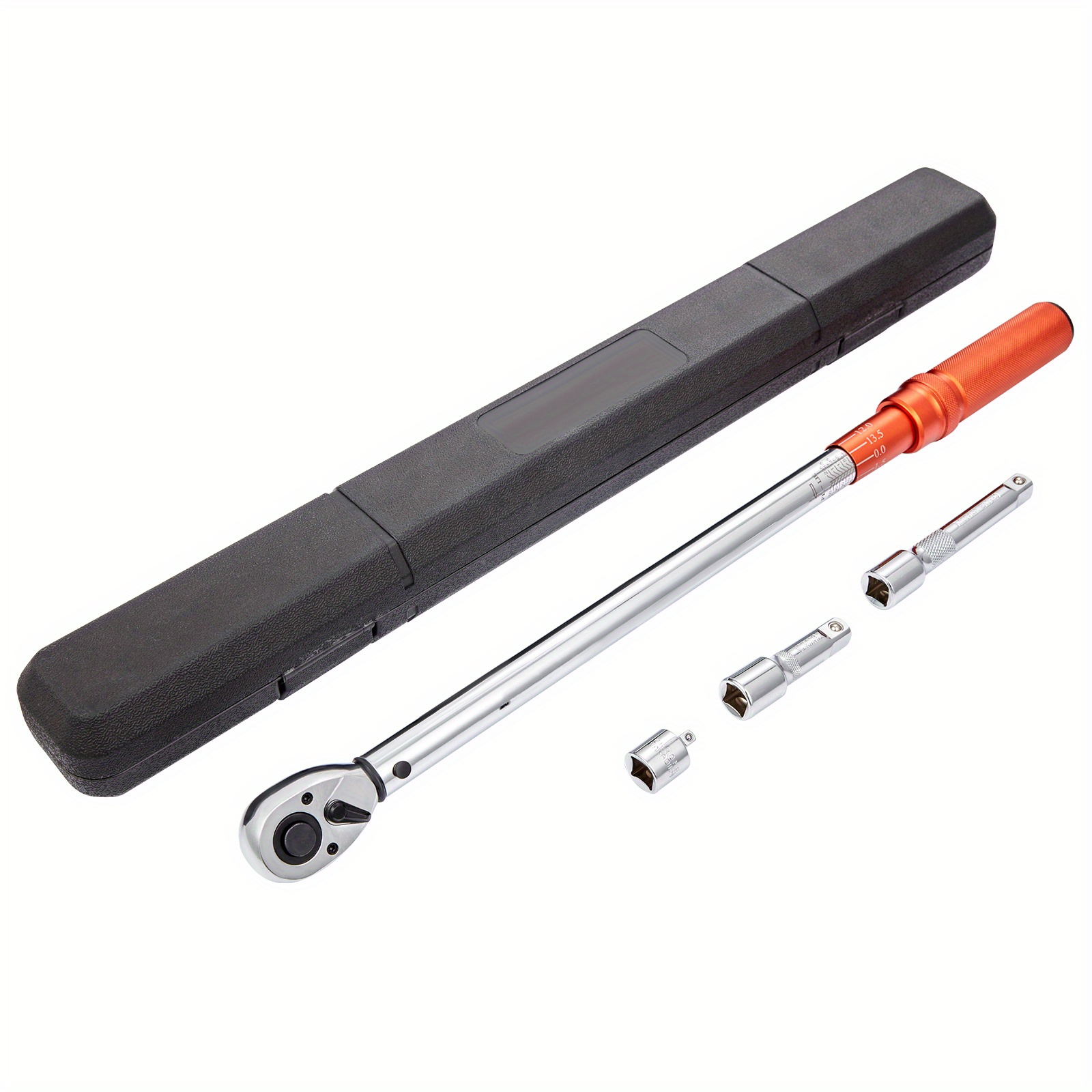 

Vevor Torque Wrench, 1/2-inch Torque Wrench 20-250ft.lb/34-340n.m, Dual- Adjustable Torque Wrench Set, Mechanical Dual Range Scales Torque Wrench Kit With Adapters Extension Rod