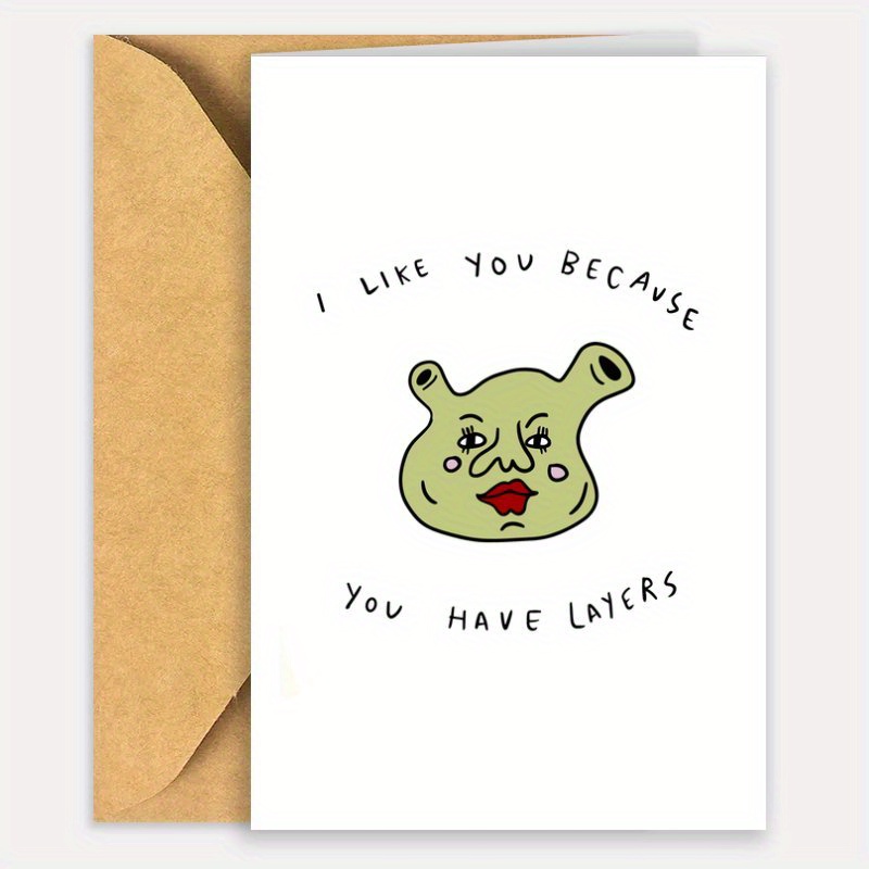 

1pc Funny -inspired Valentine's Day Card - Ideal For Anniversaries & Love Celebrations, Perfect Gift For Husband, Wife, Boyfriend, Girlfriend, Or Partner - , No Power Needed, Paper Material