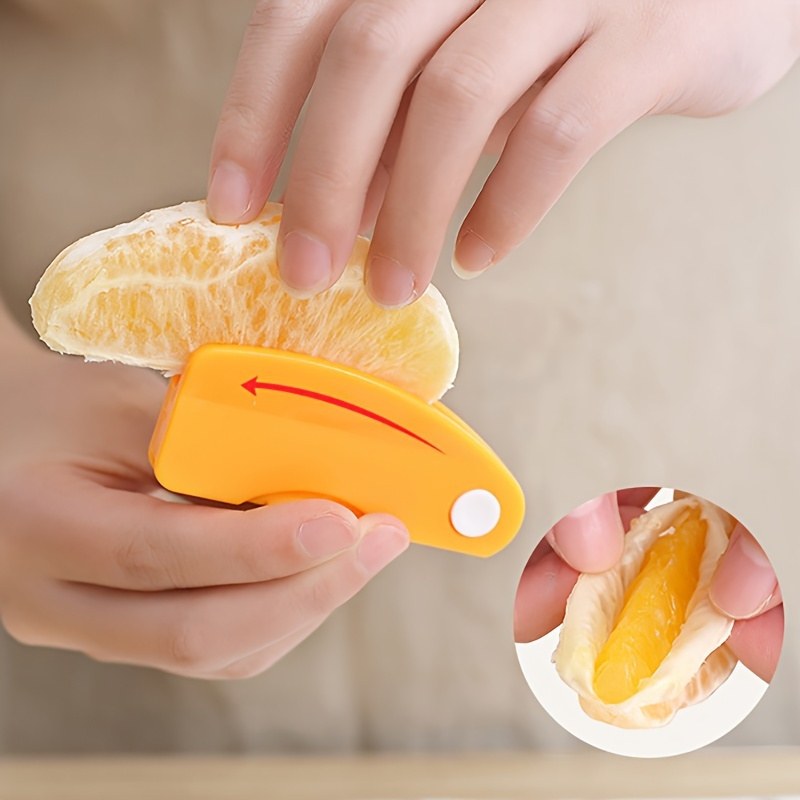 

1/ 2 Stainless Steel Blade Orange Peeler, Portable Folding Handle Citrus Peeler, Easy To Grip Lemon And Peeler Tool, Creative Fruit Cutting Kitchen Tool