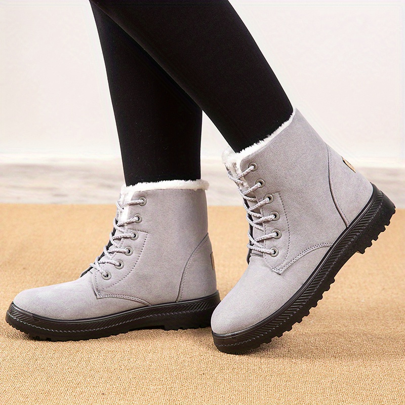 

Women's -lined Ankle Boots - Anti-slip, Warm In Solid Colors