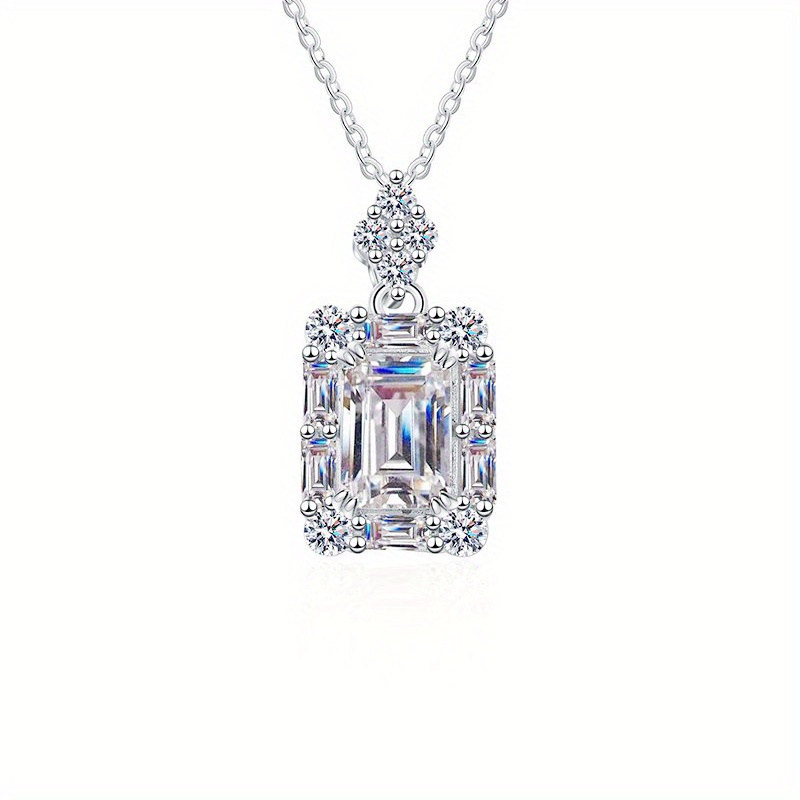 TEMU S925 Sterling Cut 2 Carat Moissanite Pendant Necklace – Bohemian Jewelry For Men And Women
