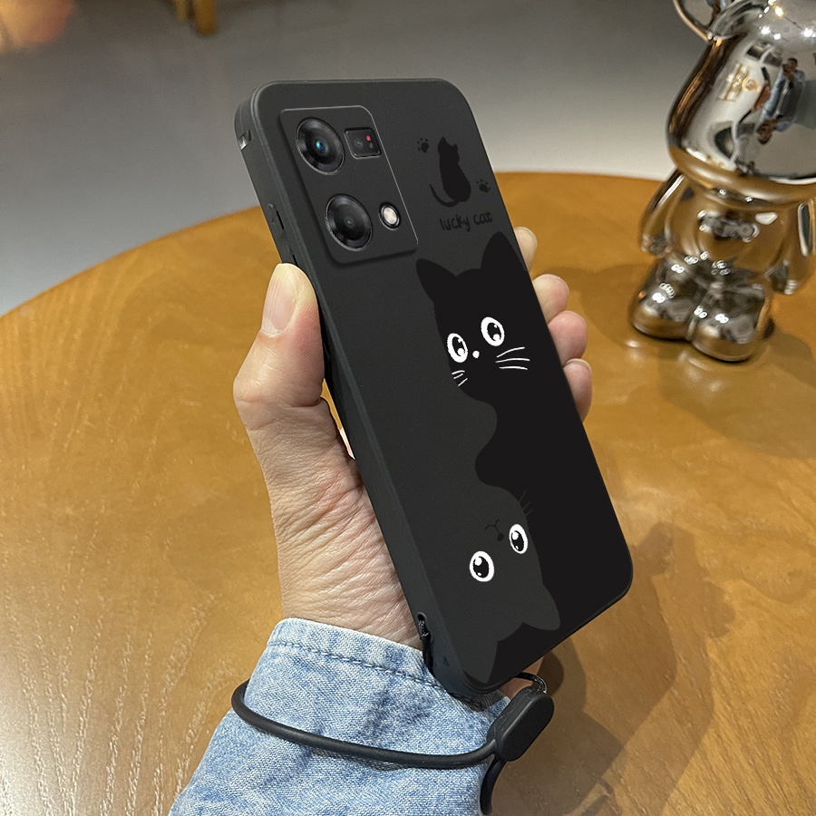 de de dibujado a Funda teléfono OPPO RENO8/RENO7 4G/Reno5 /Reno6 /A57/A54/A53/A17/A16/A15/A74/A94/ + Pulsera de de TPU: retailer-supplied image