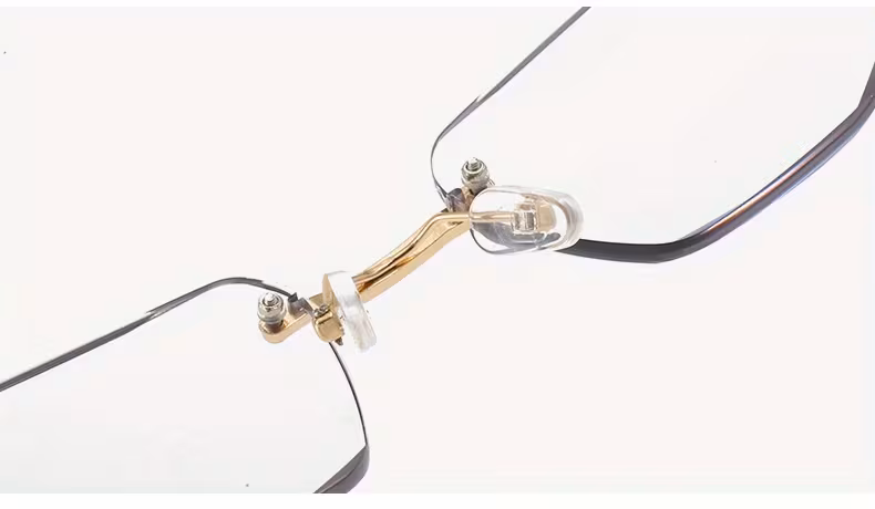 color changing metal frameless reading glasses suitable for driving and computer reading adjustable design stylish glasses no line of sight suitable for men and women multifunctional glasses stylish frameless design Product details 2
