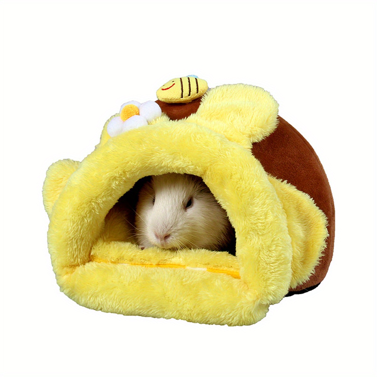 Plush Fabric Honeypot Shape Pet Cotton Nest, Comfortable Small Animal Bed - Image 11