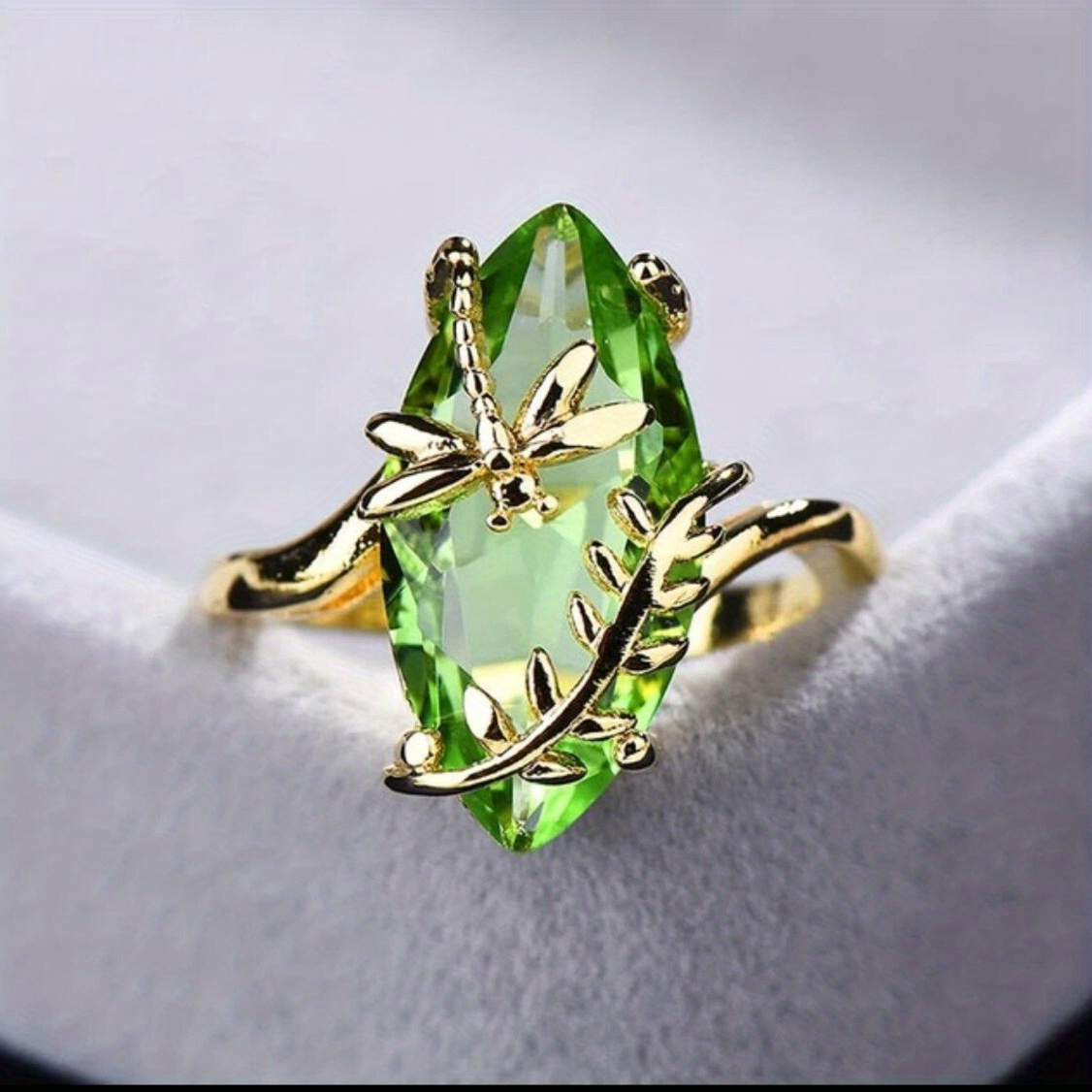 TEMU 1pc Exquisite Dragonfly Ring (with Gift Bag) - Synthetic - As A Gift For Her Anniversary/birthday