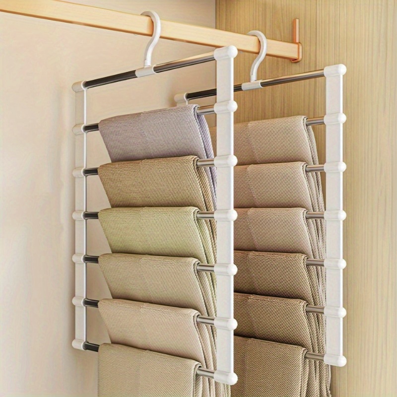 

2- Steel Pants - -saving And Trousers Organizer For Closet