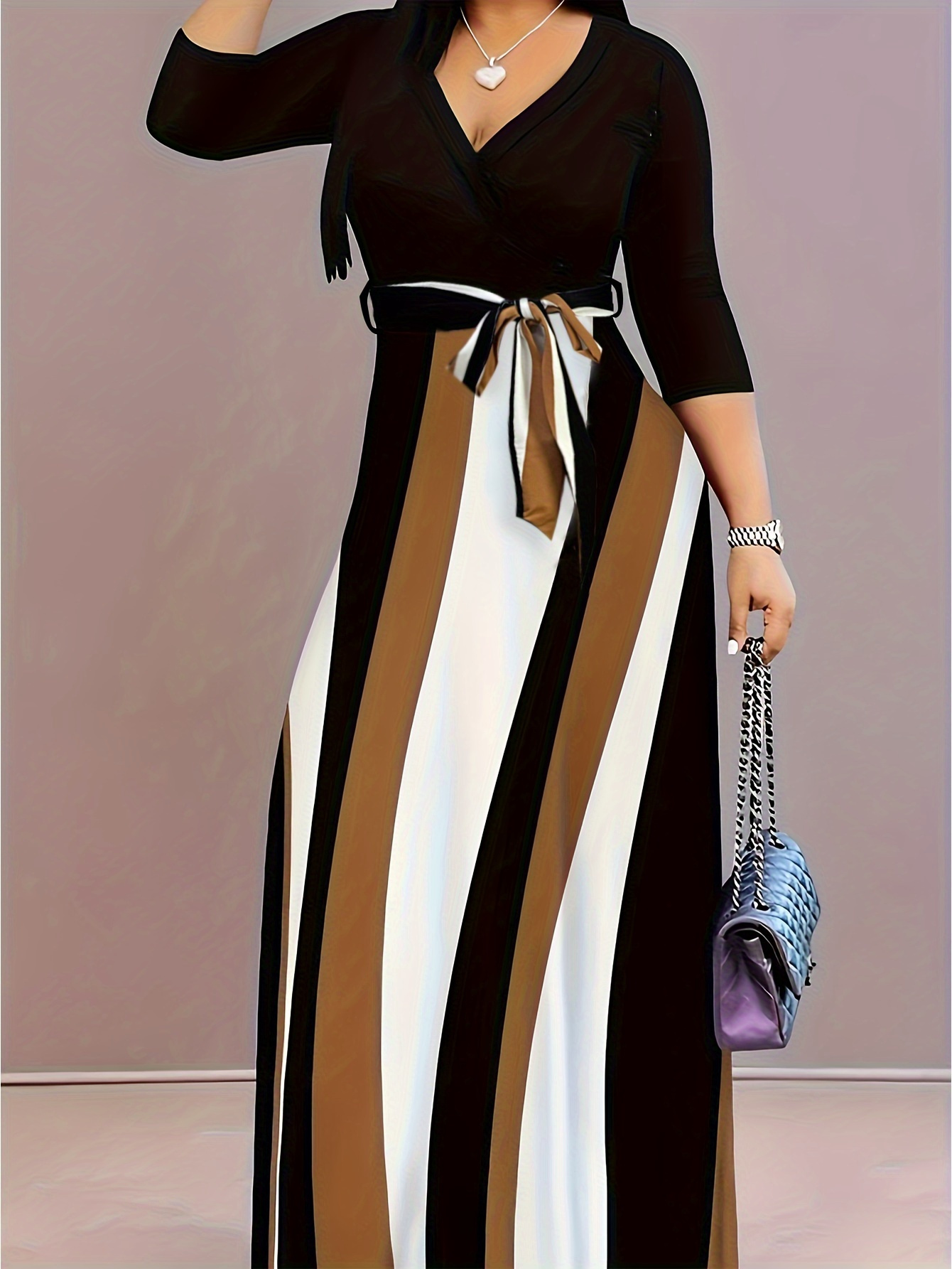 tunic evening dress Women Black Poly Satin Solid Tunic for Night Dress main image 1