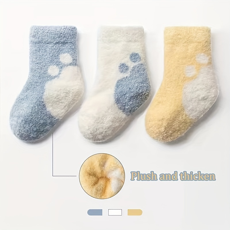 3-pair Pack Thermal Winter Socks - Thickened Warm Ankle Socks Suitable For Newborns, Hand Wash Only, - & Clothing ()
