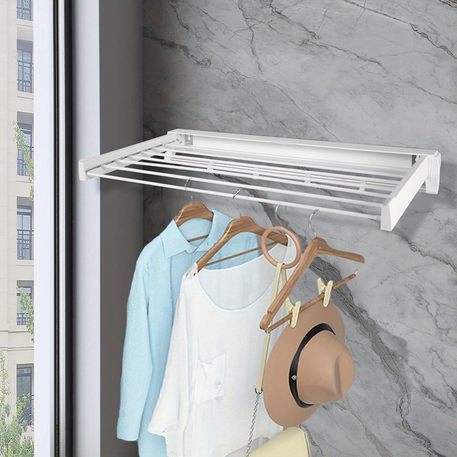 Drying Racks Extendable Wall Airer Wall Mounted 100cm Airer Towel