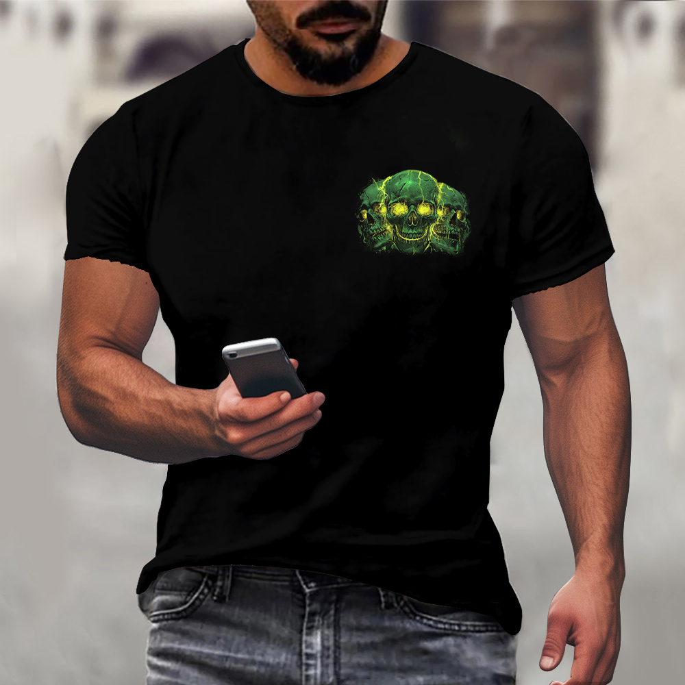 

Men's Personality Cool Skull Short Sleeve