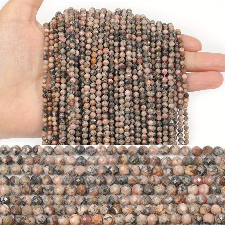 

91-175pcs Natural Stone Beads, Round Loose Spacer Beads For Making, Charms, Bracelets, Necklaces - Main Material: Natural Stone