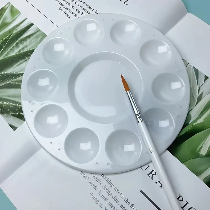 E-shop Waschbares Kunstpaletten-Set aus Kunststoff mit Mehrfachfach-Design für Malen, Basteln & Nähzubehör