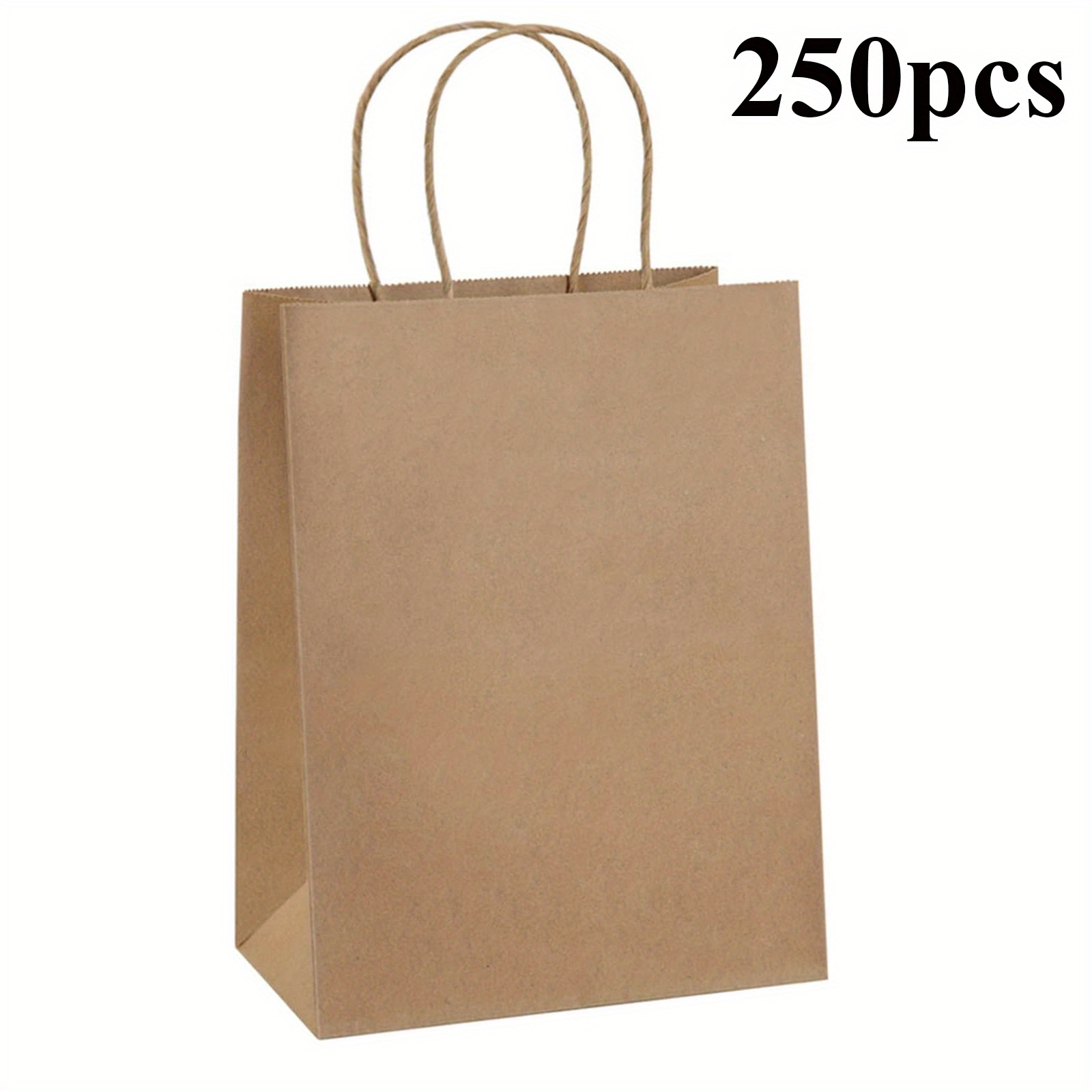 TEMU Gift For Her/him 250pcs Paper Gift Bags With Handles - Versatile & Reusableor Shopping, Crafts, Party Favors, And Gift Packaging - Unique Other