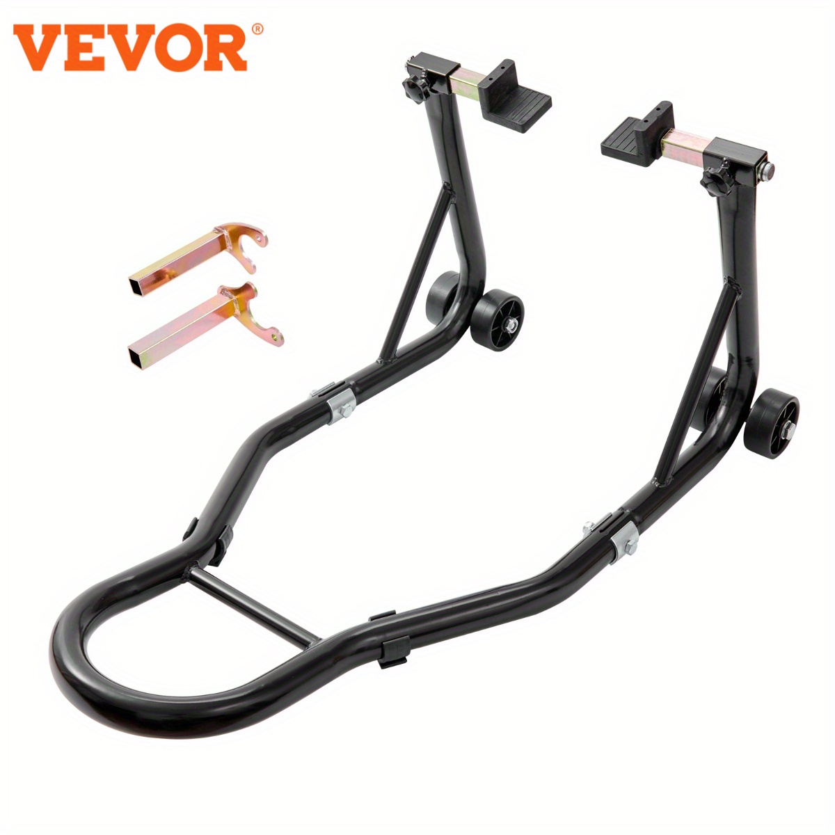 

Vevor Motorcycle Rear Wheel Stand, With U + L Fork Swingarm Spool, 850 Lbs Capacity Heavy Duty Rear Wheel Stand Motorcycle Lift Jack Stand, For Honda Kawasaki, Black