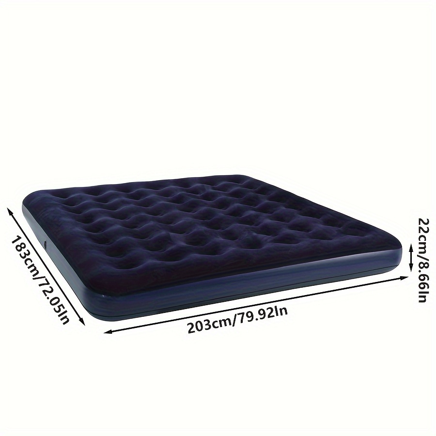 king size inflatable air mattress   waterproof pvc blow up bed for camping home use easy setup details 6