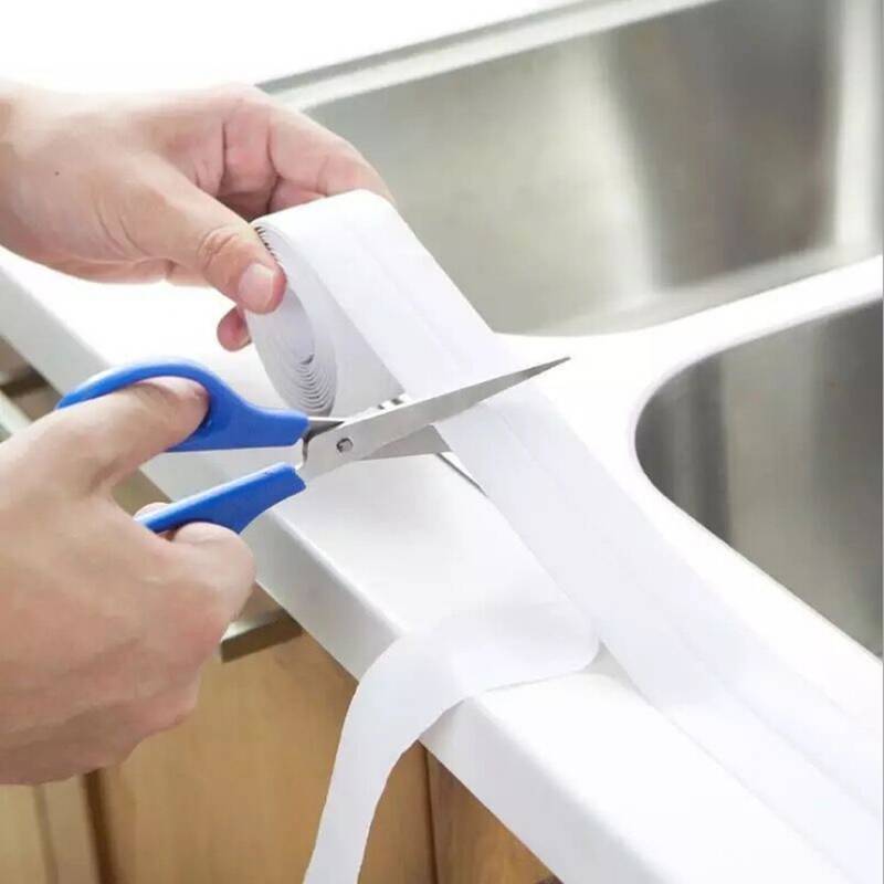 

5m Waterproof & Moisture-repellent Adhesive Tape For Kitchen And Bathroom - Sealing , Toilet Slots & Corners