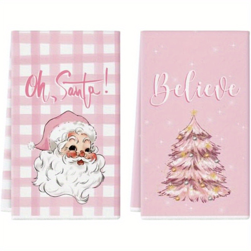 

2pcs Christmas Towels Set, And , Polyester Towels, , , 18x26 , Dish Towels