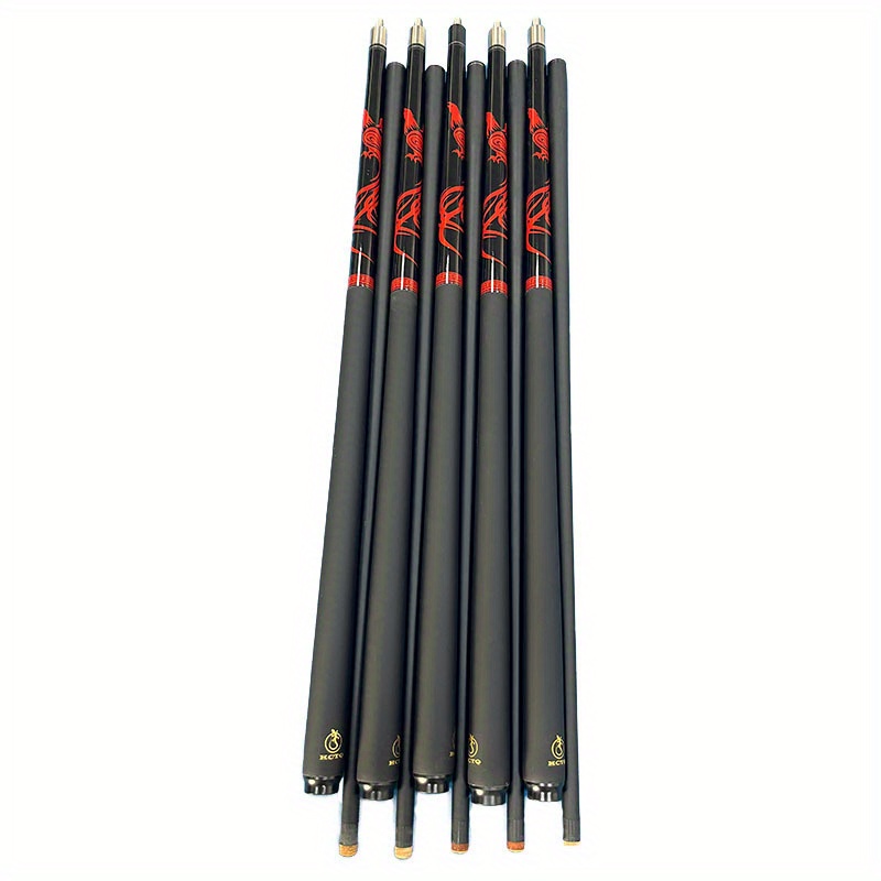 

[1pc Red Phoenix Billiard Cue Stick] Single Pack Red Phoenix Billiard Cue Sticks, Fiberglass Carbon Tip, Professional Split Pool Cues, Half Size For 9-foot Pool Tables