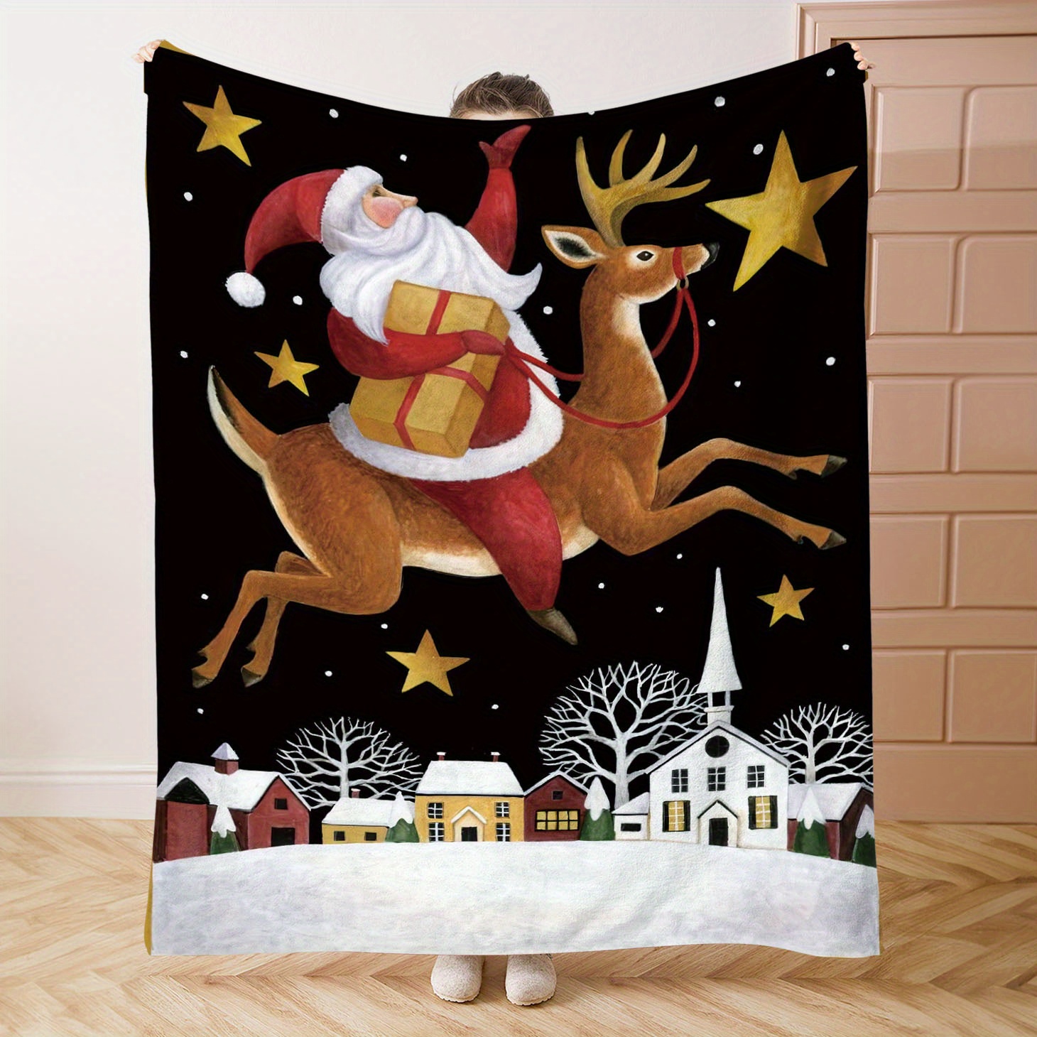 

& Christmas Flannel Blanket - , For Bed, Sofa, ,