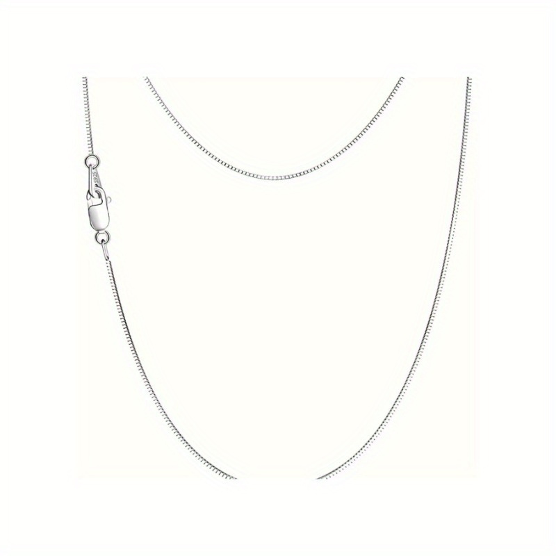 

925 Necklace, Ladies And , 0.8mm Box - Necklace , Italian Necklace, Length 16/ 18/ 20/ 22/ 24