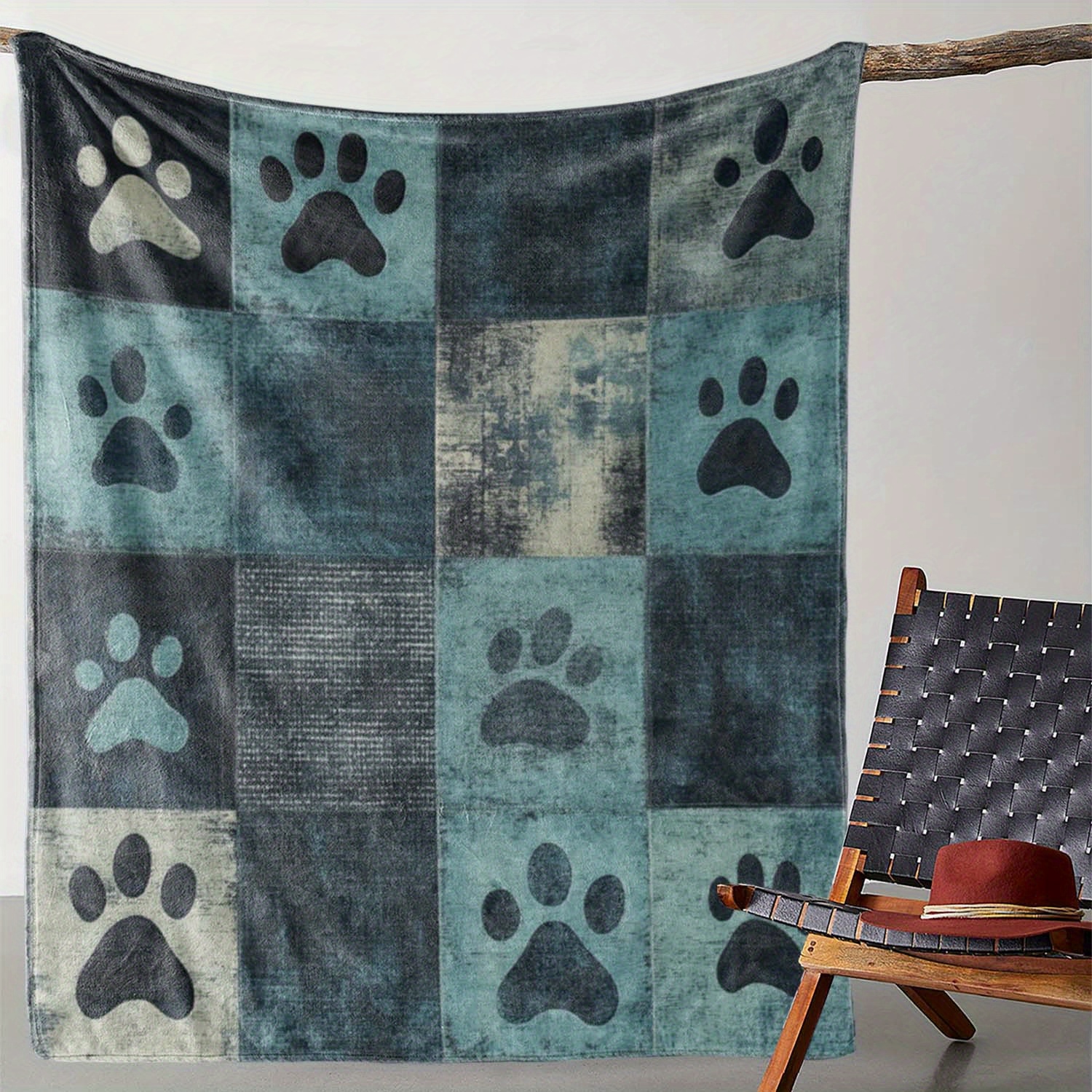 

Paw Flannel Blanket - , & For , Bed, Car, , |