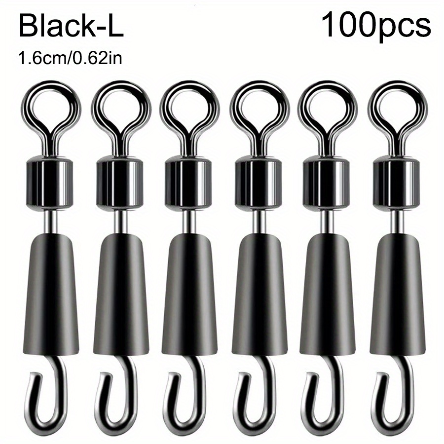 100pcs Fishing Clip Rolling Swivel Clip Fast Connector Fishing Tackle