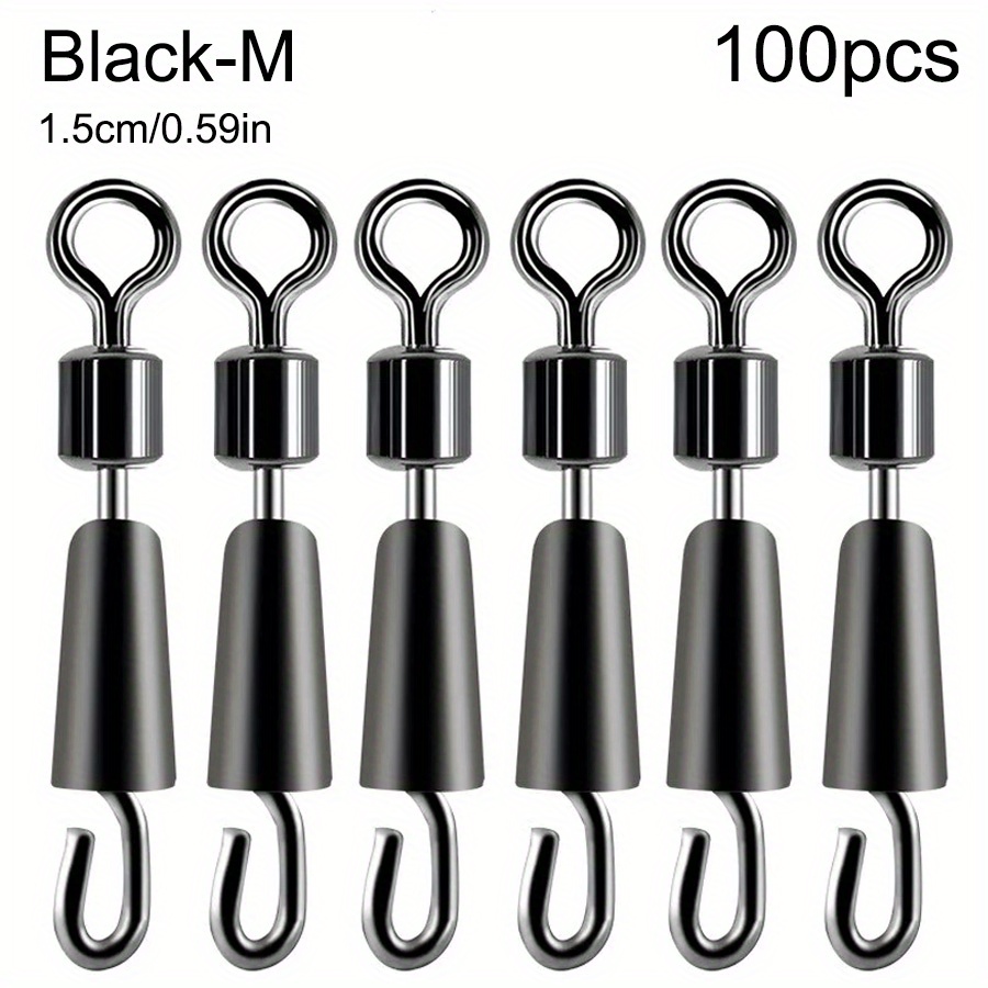 100pcs Fishing Clip Rolling Swivel Clip Fast Connector Fishing Tackle