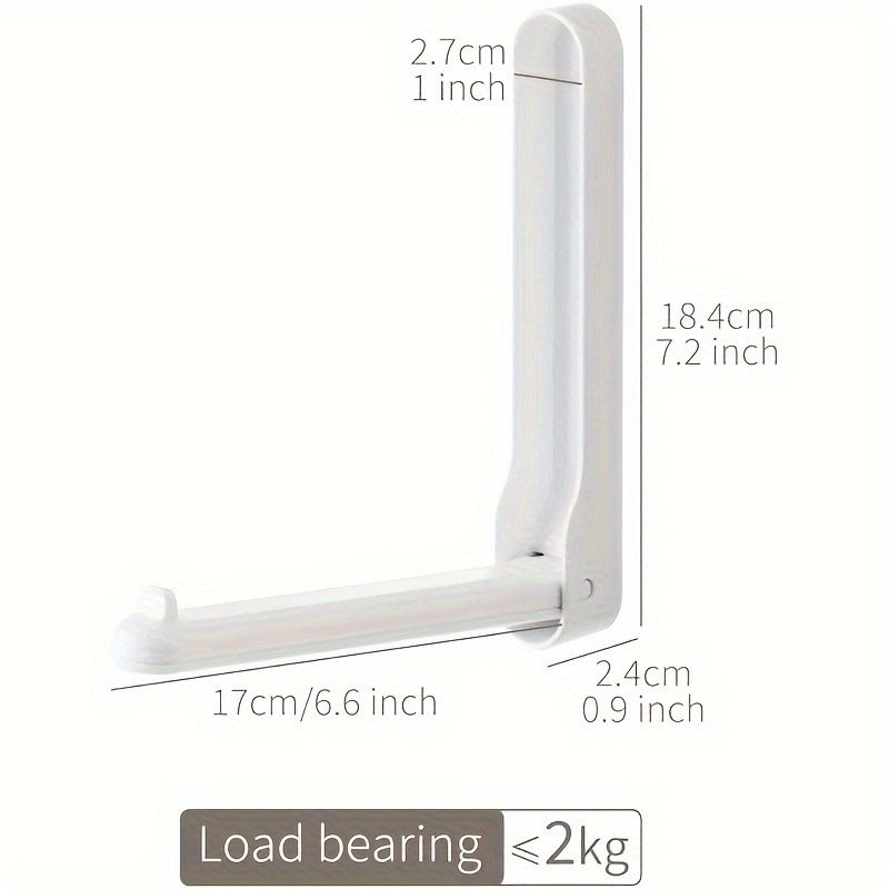 TEMU Space-saving Foldable Hanger Organizer - Abs Storage Rack For Rvs & Accessories