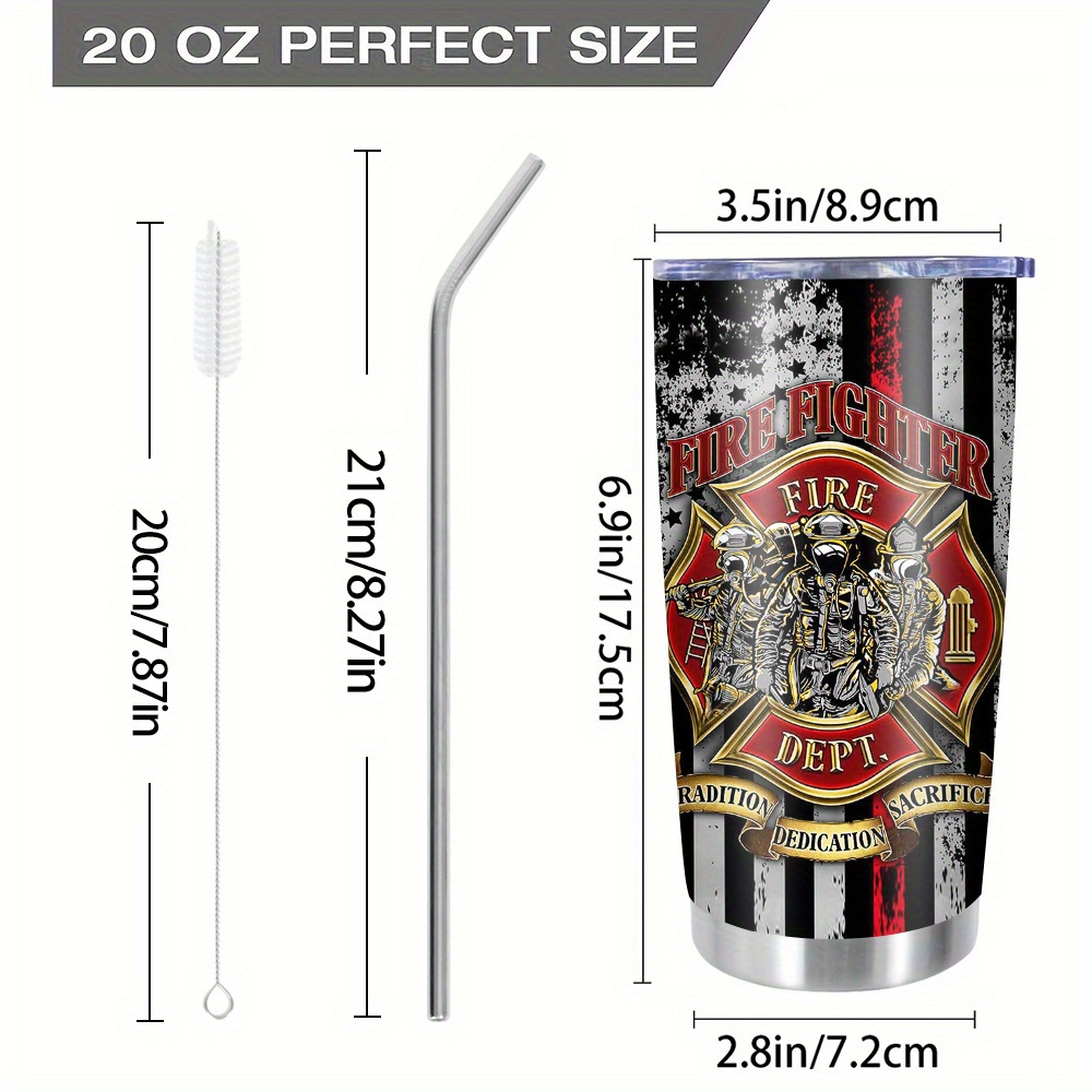 TEMU 20oz Bpa-free 304 Stainless Steel Insulated Water Bottle, . - Reusable Travel Cup With Lid & Straw, Ideal For Birthday, Holiday, New Year, Christmas Gifts
